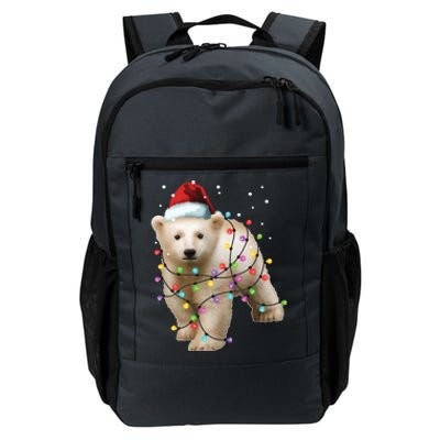 Santa Polar Bear Christmas Bear Lover Cool Gift Daily Commute Backpack