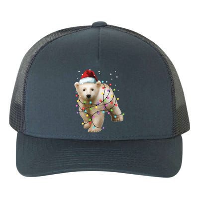 Santa Polar Bear Christmas Bear Lover Cool Gift Yupoong Adult 5-Panel Trucker Hat