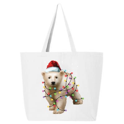 Santa Polar Bear Christmas Bear Lover Cool Gift 25L Jumbo Tote