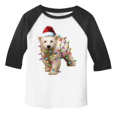 Santa Polar Bear Christmas Bear Lover Cool Gift Toddler Fine Jersey T-Shirt