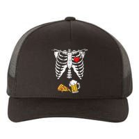 Skeleton Pregnancy Beer Pizza Xray Halloween Costume Yupoong Adult 5-Panel Trucker Hat