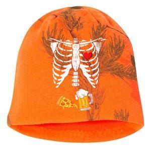 Skeleton Pregnancy Beer Pizza Xray Halloween Costume Kati - Camo Knit Beanie