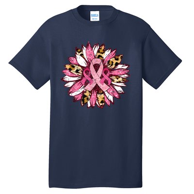 Sunflower Pink Breast Cancer Awareness Warrior Tall T-Shirt