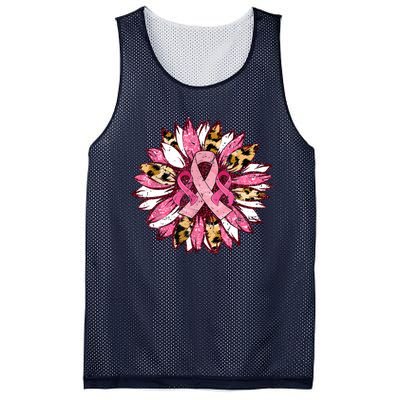 Sunflower Pink Breast Cancer Awareness Warrior Mesh Reversible Basketball Jersey Tank