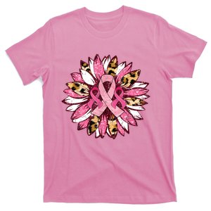 Sunflower Pink Breast Cancer Awareness Warrior T-Shirt