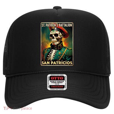 St Patrick's Battalion San Patricios Irish Mexican High Crown Mesh Back Trucker Hat