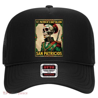 St Patrick's Battalion San Patricios Irish Mexican High Crown Mesh Back Trucker Hat