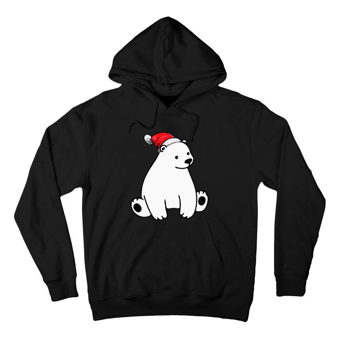 Santa Polar Bear Christmas Pajama Funny Xmas Hoodie