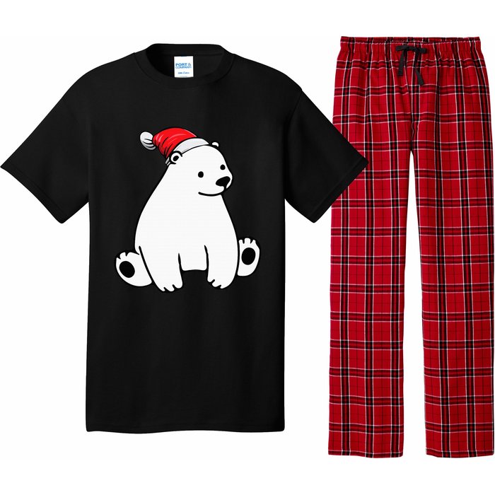 Santa Polar Bear Christmas Pajama Funny Xmas Pajama Set