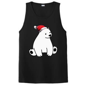 Santa Polar Bear Christmas Pajama Funny Xmas PosiCharge Competitor Tank