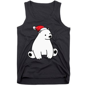 Santa Polar Bear Christmas Pajama Funny Xmas Tank Top