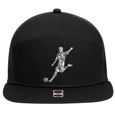 Soccer Player Boys Kids Youth Men TShirt 7 Panel Mesh Trucker Snapback Hat