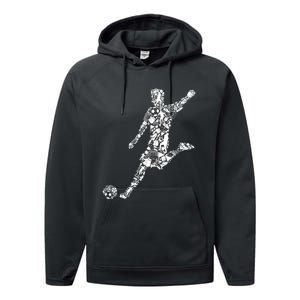 Soccer Player Boys Kids Youth Men TShirt Performance Fleece Hoodie