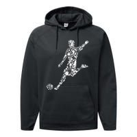 Soccer Player Boys Kids Youth Men TShirt Performance Fleece Hoodie