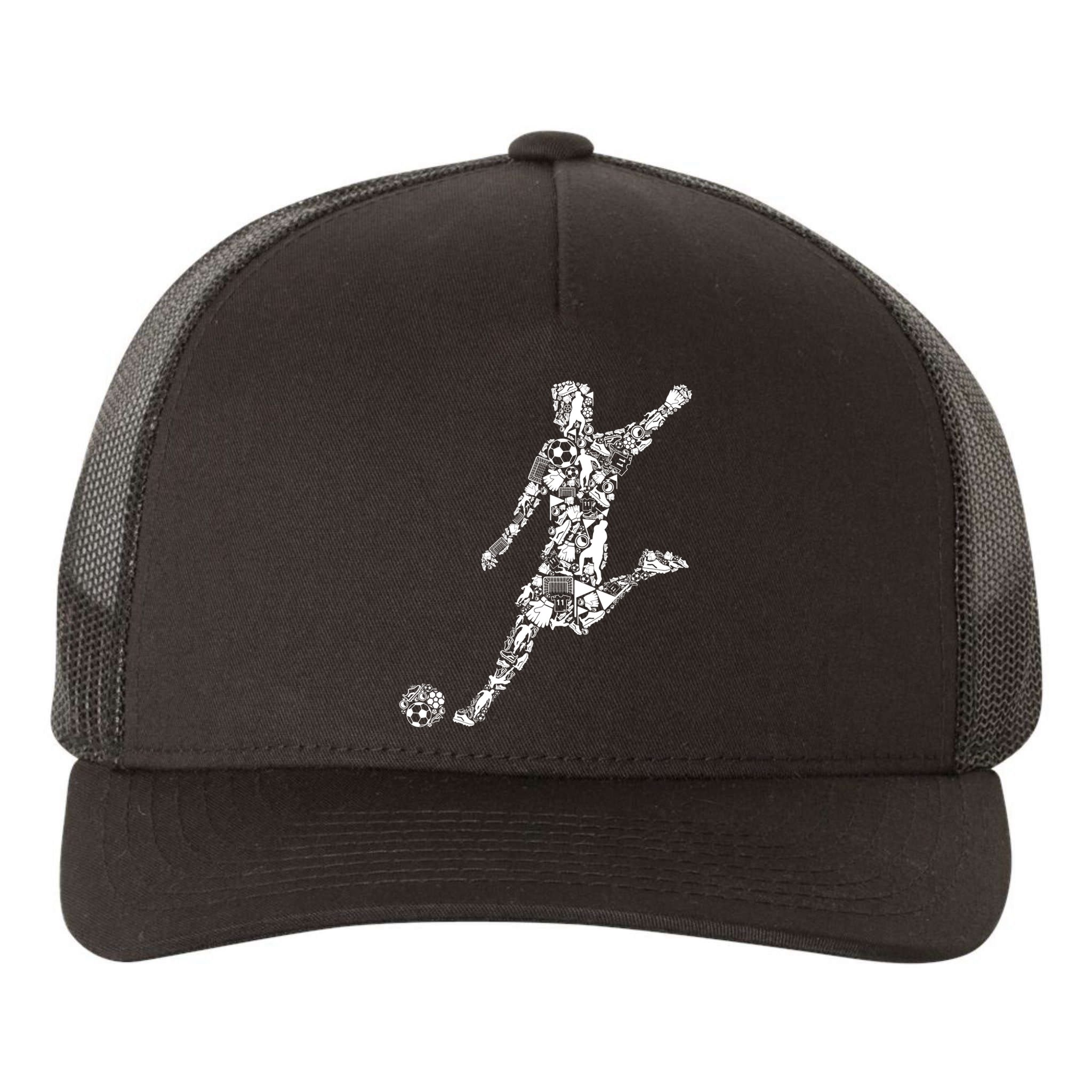 Soccer Player Boys Kids Youth Men TShirt Yupoong Adult 5-Panel Trucker Hat