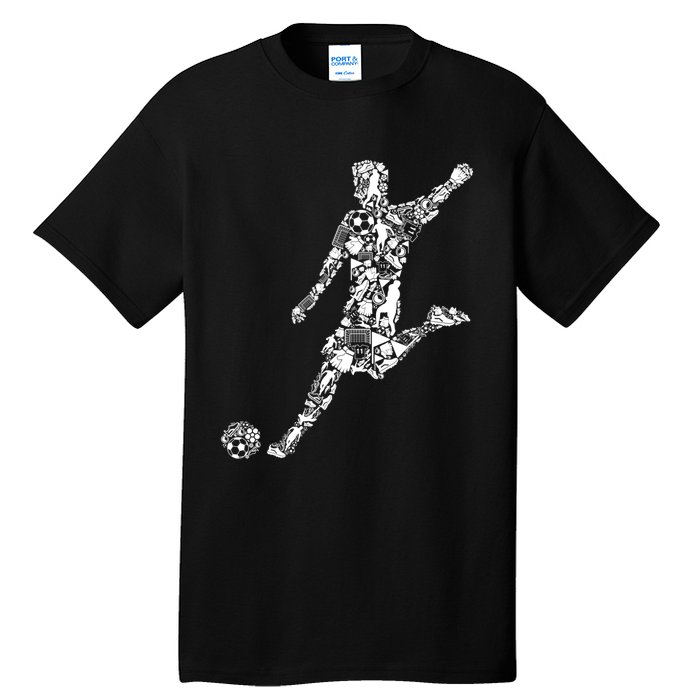 Soccer Player Boys Kids Youth Men TShirt Tall T-Shirt