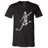 Soccer Player Boys Kids Youth Men TShirt V-Neck T-Shirt