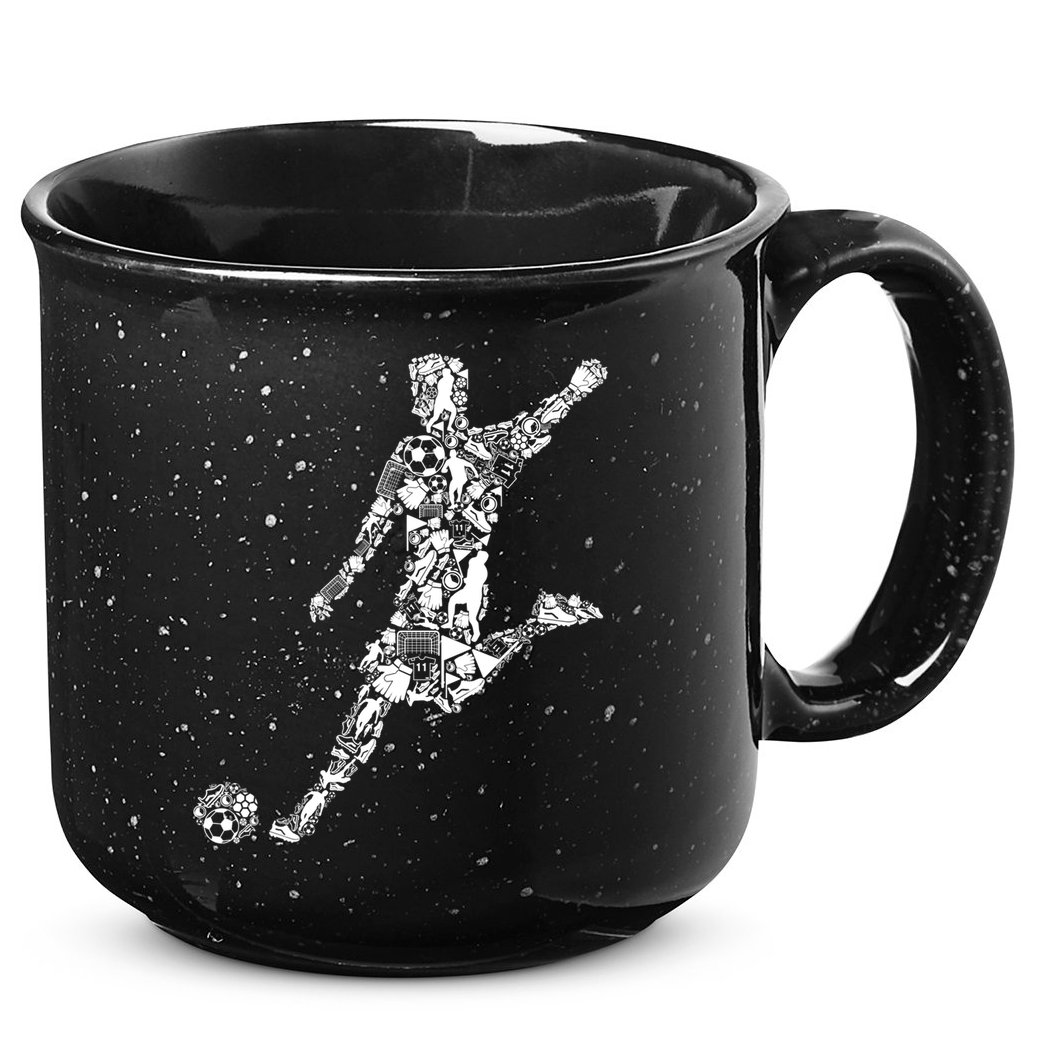 Soccer Player Boys Kids Youth Men TShirt 15oz Campfire Ceramic Mug