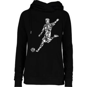 Soccer Player Boys Kids Youth Men TShirt Womens Funnel Neck Pullover Hood