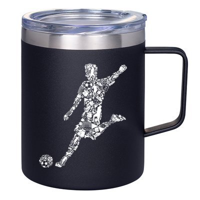 Soccer Player Boys Kids Youth Men TShirt 12oz Stainless Steel Coffee Mug