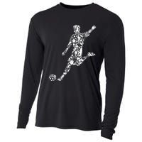 Soccer Player Boys Kids Youth Men TShirt Cooling Performance Long Sleeve Crew