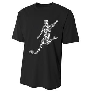 Soccer Player Boys Kids Youth Men TShirt Performance Sprint T-Shirt