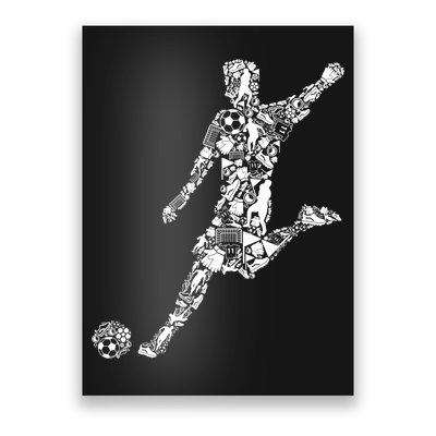 Soccer Player Boys Kids Youth Men TShirt Poster