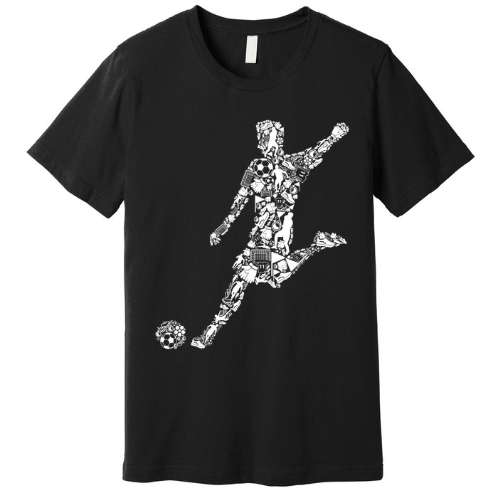 Soccer Player Boys Kids Youth Men TShirt Premium T-Shirt