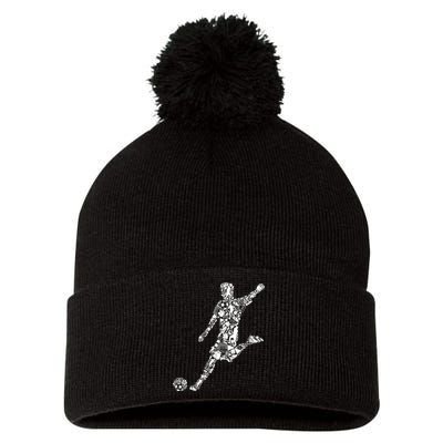 Soccer Player Boys Kids Youth Men TShirt Pom Pom 12in Knit Beanie