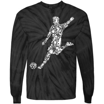 Soccer Player Boys Kids Youth Men TShirt Tie-Dye Long Sleeve Shirt