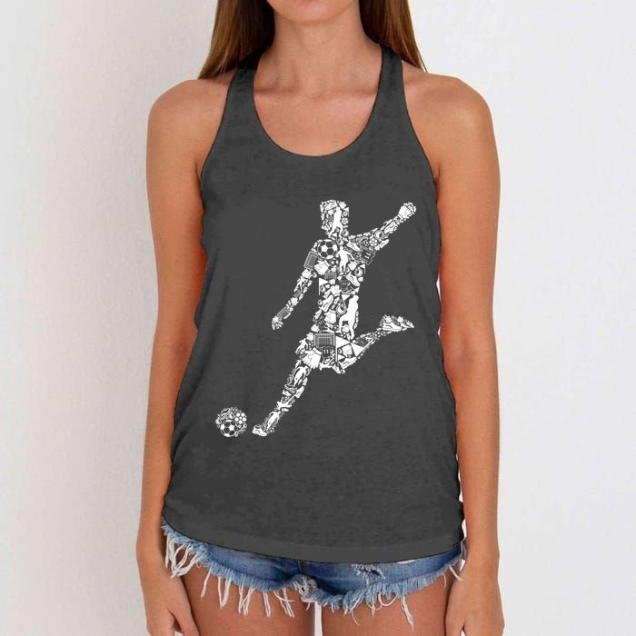 Soccer Player Boys Kids Youth Men TShirt Women's Knotted Racerback Tank