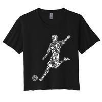 Soccer Player Boys Kids Youth Men TShirt Women's Crop Top Tee