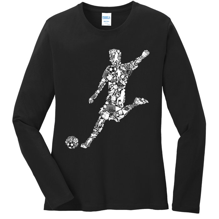 Soccer Player Boys Kids Youth Men TShirt Ladies Long Sleeve Shirt