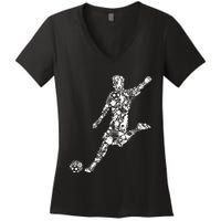 Soccer Player Boys Kids Youth Men TShirt Women's V-Neck T-Shirt