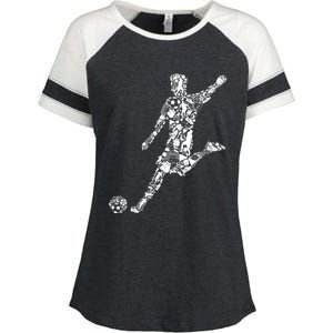 Soccer Player Boys Kids Youth Men TShirt Enza Ladies Jersey Colorblock Tee