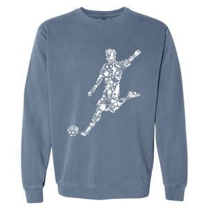 Soccer Player Boys Kids Youth Men TShirt Garment-Dyed Sweatshirt