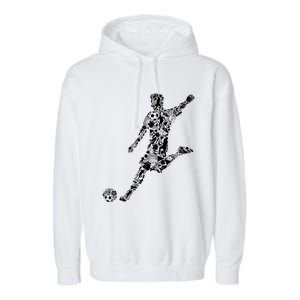 Soccer Player Boys Kids Youth Men TShirt Garment-Dyed Fleece Hoodie