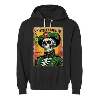 St Patrick's Battalion San Patricios Irish Mexican Garment-Dyed Fleece Hoodie