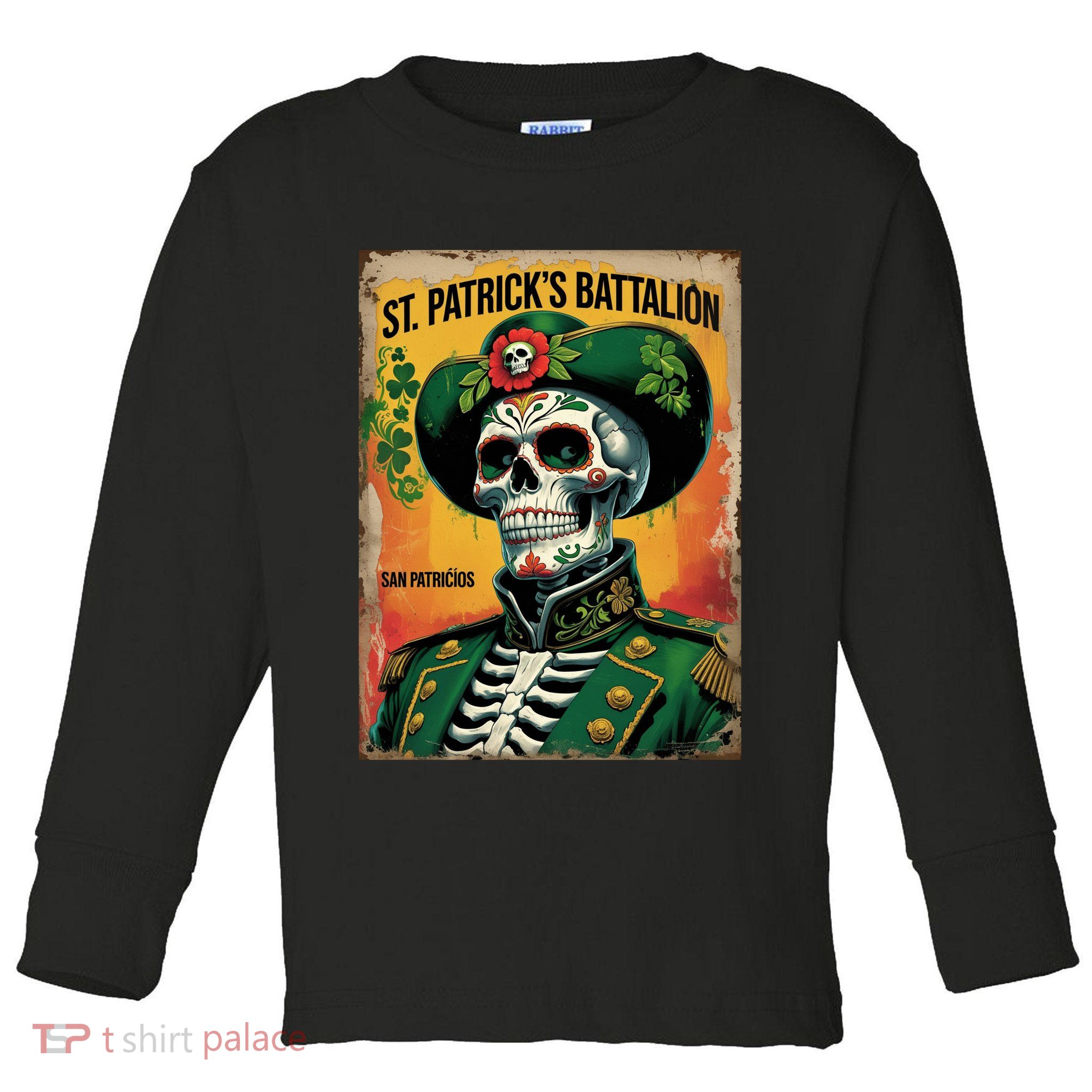 St Patrick's Battalion San Patricios Irish Mexican Toddler Long Sleeve Shirt