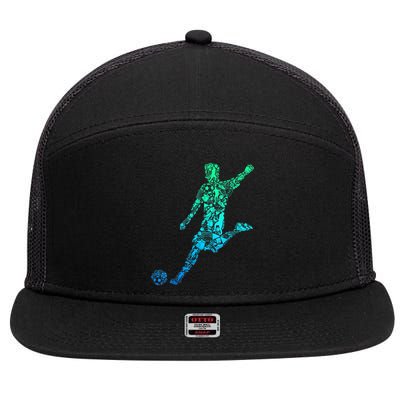 Soccer Player Boys Kids Youth Men TShirt 7 Panel Mesh Trucker Snapback Hat