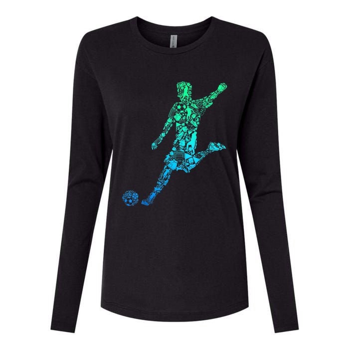 Soccer Player Boys Kids Youth Men TShirt Womens Cotton Relaxed Long Sleeve T-Shirt