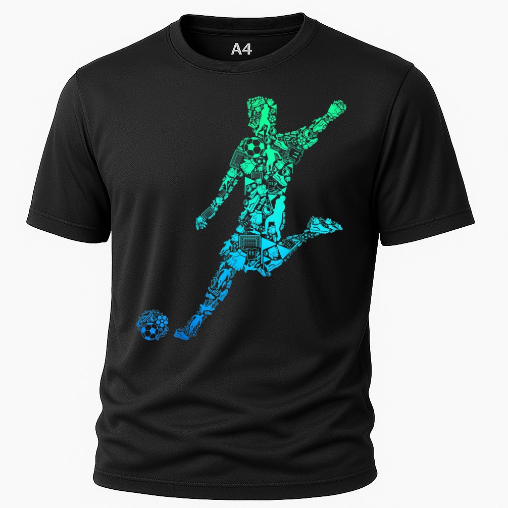 Soccer Player Boys Kids Youth Men TShirt Cooling Performance Crew T-Shirt