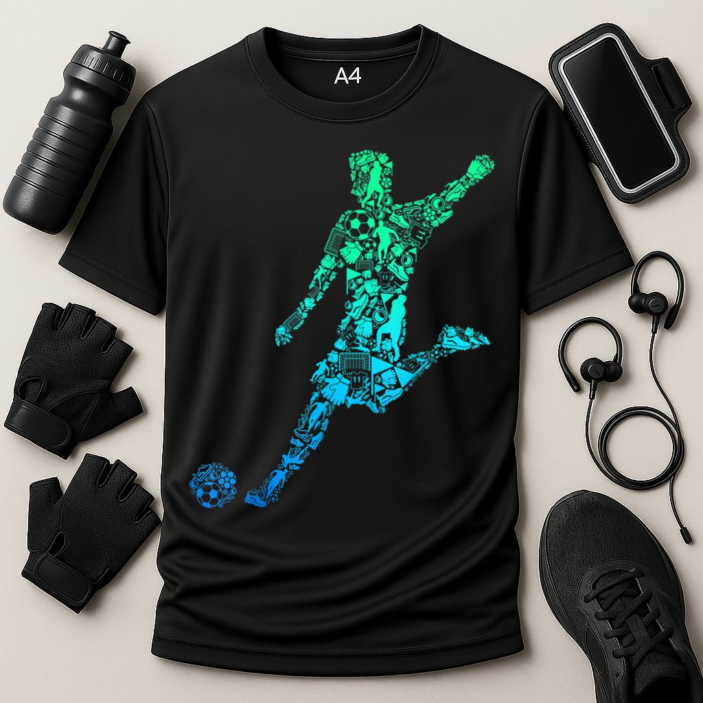 Soccer Player Boys Kids Youth Men TShirt Cooling Performance Crew T-Shirt
