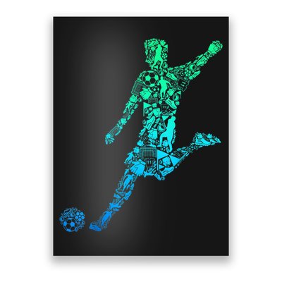 Soccer Player Boys Kids Youth Men TShirt Poster