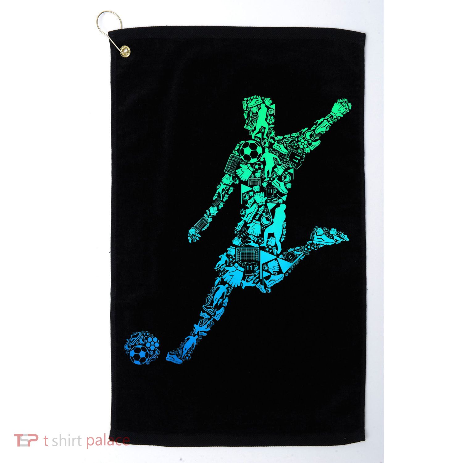 Soccer Player Boys Kids Youth Men TShirt Golf Towel