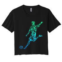 Soccer Player Boys Kids Youth Men TShirt Women's Crop Top Tee