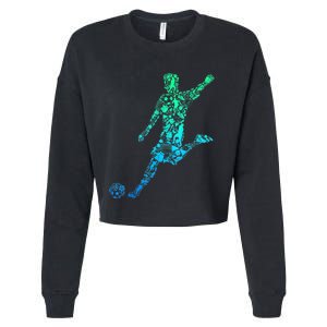 Soccer Player Boys Kids Youth Men TShirt Cropped Pullover Crew