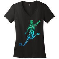 Soccer Player Boys Kids Youth Men TShirt Women's V-Neck T-Shirt