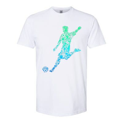 Soccer Player Boys Kids Youth Men TShirt Softstyle CVC T-Shirt