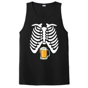 Skeleton Pregnancy Beer Funny Halloween New Dad Gift PosiCharge Competitor Tank